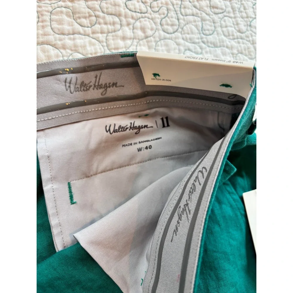 Walter Hagen‎ Mens Clubhouse Linen Shorts Green Size 40 9